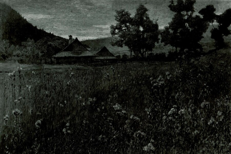 Hugo Baar, Večerní nálada, 1910; foto: Alena Urbánková; dílo nebylo vystaveno